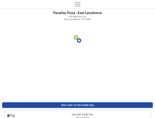 Tablet Screenshot of paradisepizzapa.com